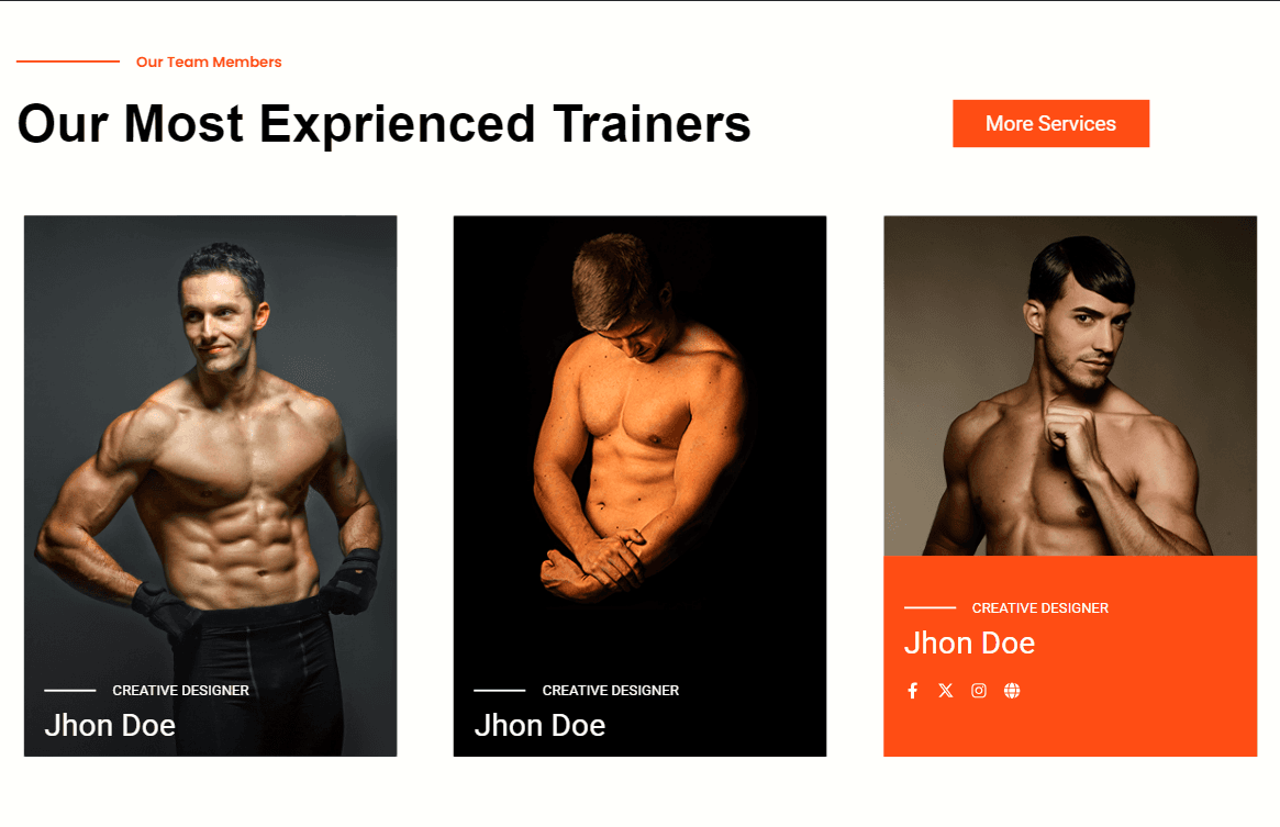 Fitness Web Application project screen 5