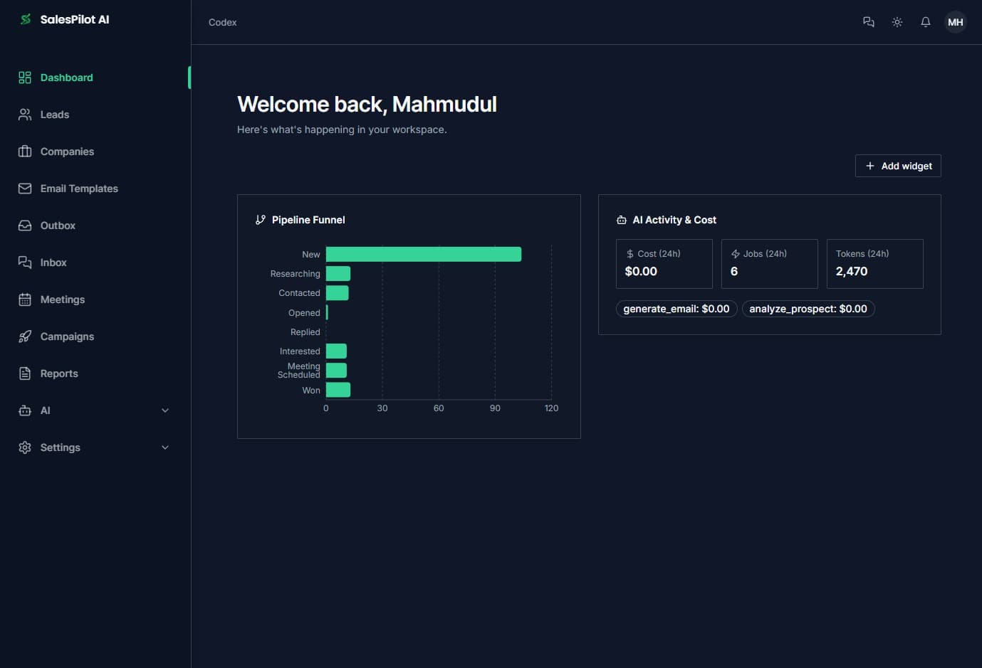 SalesPilot AI project screen 4